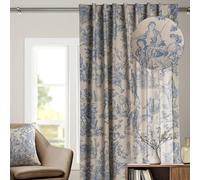 Maison d' Hermine Le Miller 100% Coton Rideau, Coton, Bleu, 50 inches x 108 inches