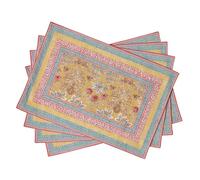 Maison d' Hermine - Lot de 4 Sets de Table 100% Coton lavables et réutilisables pour la Maison, la Cuisine, Les Repas, Les fêtes, Les Mariages Printemps Été (Marquise, 33 cm x 48 cm)