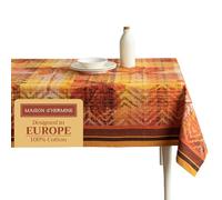 Maison d' Hermine Nappe rectangulaire réutilisable 100% Coton pour Salle à Manger, Ferme, Maison, fête, fête et Mariage - Motif Tartan - 152,4 x 304,8 cm