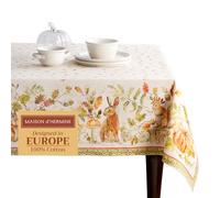 Maison d' Hermine Pumpkin Passion Nappe 100 % coton pour cuisine, dîner, table, décoration de fête, mariage, Thanksgiving, Noël (160 cm x 220 cm)