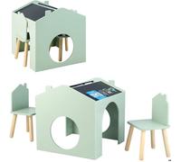 Maison d'activités multifonction - GINGER HOME - Table avec 2 chaises - Tableau noir - Design Montessori