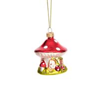 Maison de gnome champignon boule de Noël