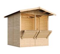 Maison de jardin en bois, étal de marché en bois, bar jardin 232x253x263cm 4m2