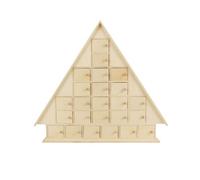 Maison De L'avent Bois 42,5x48x8 Cm