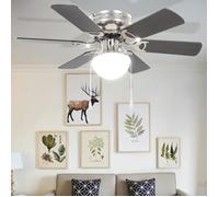 Maison déco[20140] Ventilateur de plafond - Ventilateur Au Plafond Silencieux orné avec lumière 82 cm Marron foncé
