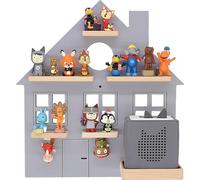 Maison d'étagère pour enfants / Suspendue pour Tonie Box et Tonie Figures / Étagère d'économie d'espace / H. 44 x W. 42 x D. 19 cm / Étagère murale pour boîte à musique et figures Inserts magnétiques