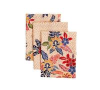 Maison d'Hermine Lot de 3 serviettes de cuisine 100 % coton - 70 x 50 cm - Réutilisables - En tissu absorbant avec boucle de suspension - Décoration de Noël pour la cuisine - Kalahari