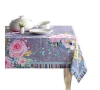 Maison d'Hermine Nappe rectangulaire 100% Coton 180 cm x 140 cm, Réutilisable, idéal au Quotidien, pour Les Repas, Les fêtes et la Cuisine Printemps/été (Sweet Rose Lavender - Lush Lavender)