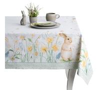 Maison d'Hermine Nappe rectangulaire 100% Coton 180 cm x 140 cm, Réutilisable, idéal au Quotidien, pour Les Repas, Les fêtes et la Cuisine Printemps/été (Easter Dew)