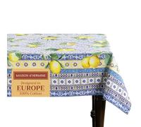 Maison d'Hermine Nappe rectangulaire 100% Coton 180 cm x 140 cm, Réutilisable, idéal au Quotidien, pour Les Repas, Les fêtes et la Cuisine Printemps/été (Citrus)