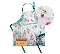 Maison d'Hermine Tablier 100% coton, 1 pièce, tour de cou réglable, avec poche centrale et longs liens pour femmes, hommes et chefs