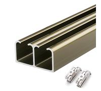 Maison et Cuisine, Quincaillerie pour Portes coulissantes, Rail pour Porte coulissante, Ensemble de Rails à Double Galet Coulissant, 520 cm, 450 cm, 3