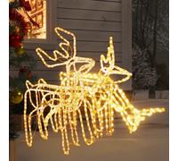 Maison Exclusive 3 Piece Christmas Reindeer Set with Warm White LEDs (Renne de Noël 3 pièces avec LED blanc chaud)
