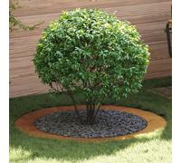 Maison exclusive, adaptée aux arbres à faible circonférence. Lot de 5 pièces, diamètre 90/120 cm, finition rouille