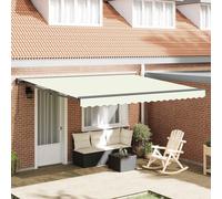 Maison Exclusive - Armature de store crème 400 x 300 cm en polyester avec revêtement PU