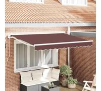 Maison Exclusive - Armature de store marron 250 x 200 cm en polyester avec revêtement PU