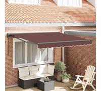 Maison Exclusive - Armature de store marron 300 x 250 cm en polyester avec revêtement PU