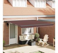 Maison Exclusive - Armature de store marron 400 x 300 cm en polyester avec revêtement PU