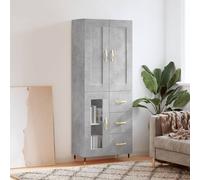 Maison Exclusive Armoire highboard béton gris 69,5x34x180 cm bois composite