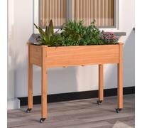 Maison Exclusive - Bac à plantes avec insert et roulettes, marron, 118 x 59 x 80 cm, bois de sapin