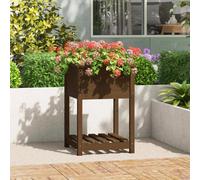 Maison Exclusive - Bac à plantes avec tablette Marron miel 54x54x81 cm Bois massif Pin