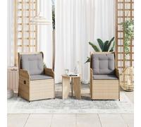 Maison Exclusive - Banc de jardin 2 places en polyrotin beige