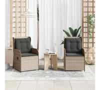 Maison Exclusive - Banc de jardin 2 places gris clair en polyrotin