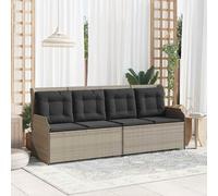 Maison Exclusive - Banc de jardin avec coussins gris clair en polyrotin
