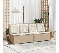 Maison Exclusive - Banc de jardin beige en polyrotin