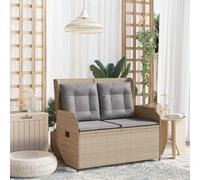 Maison Exclusive - Banc de jardin beige en polyrotin