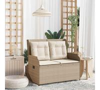 Maison Exclusive - Banc de jardin beige en polyrotin