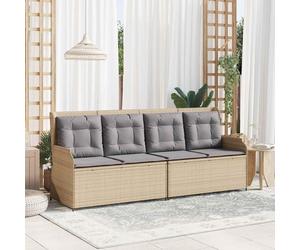 Maison Exclusive - Banc de jardin beige en polyrotin