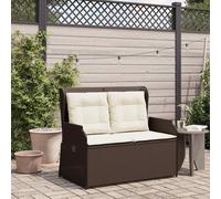 Maison Exclusive - Banc de jardin en polyrotin brun