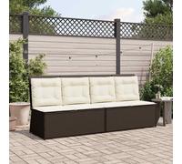 Maison Exclusive - Banc de jardin en polyrotin brun