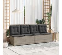 Maison Exclusive - Banc de jardin gris clair en polyrotin