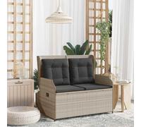 Maison Exclusive - Banc de jardin gris clair en polyrotin