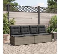 Maison Exclusive - Banc de jardin gris en polyrotin