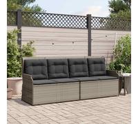 Maison Exclusive - Banc de jardin gris en polyrotin