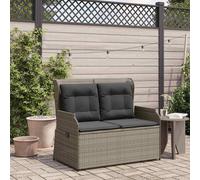 Maison Exclusive - Banc de jardin gris en polyrotin