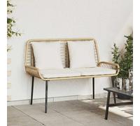 Maison Exclusive - Banc de jardin marron et crème en polyrotin