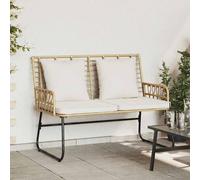 Maison Exclusive - Banc de jardin marron et crème en polyrotin