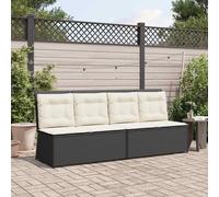 Maison Exclusive - Banc de jardin noir en polyrotin