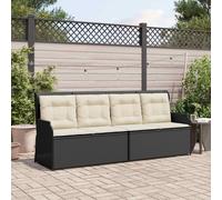 Maison Exclusive - Banc de jardin noir en polyrotin