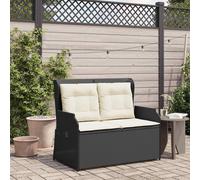 Maison Exclusive - Banc de jardin noir en polyrotin