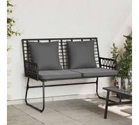 Maison Exclusive - Banc de jardin noir et anthracite en polyrotin
