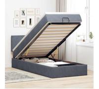 Maison Exclusive - Cadre de lit ottoman avec matelas gris foncé 100x200 cm velours