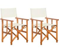 Maison Exclusive - Chaises de réalisateur, 2 pièces, bois massif d'acacia