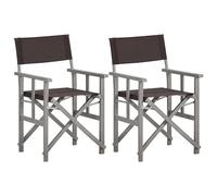 Maison Exclusive - Chaises de réalisateur, 2 pièces, bois massif d'acacia