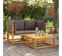 Maison Exclusive - Coin canapé de jardin avec 2 coussins, en bois d'acacia et rotin