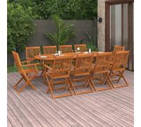 Maison Exclusive - Ensemble à manger de jardin 11 pcs 220x90x75 cm bois d'acacia